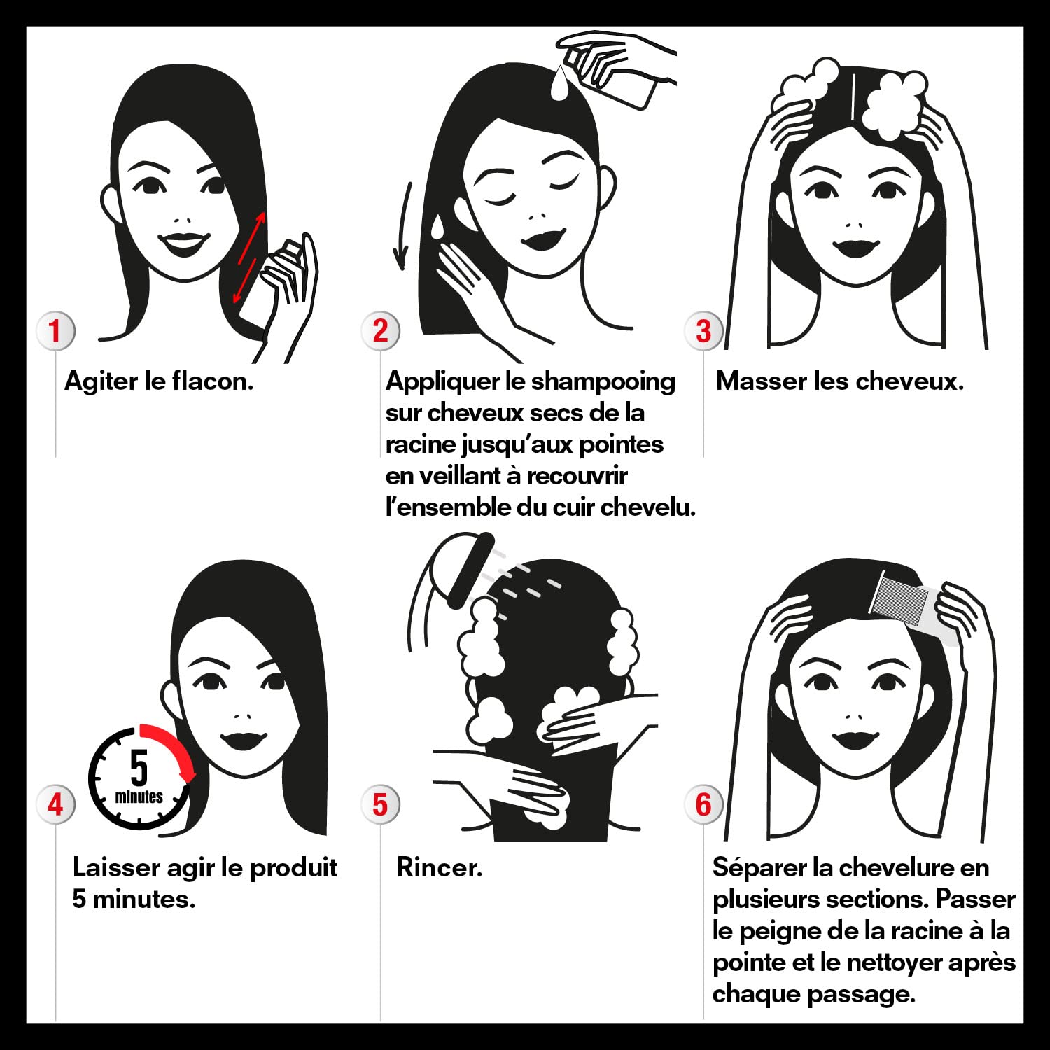 Pouxit - Flash - Shampooing Anti-poux et Lentes - Agit en 1 Application de 5 Minutes Seulement - Traitement du Cuir Chevelu - Lot de 2 - 2x100 ml