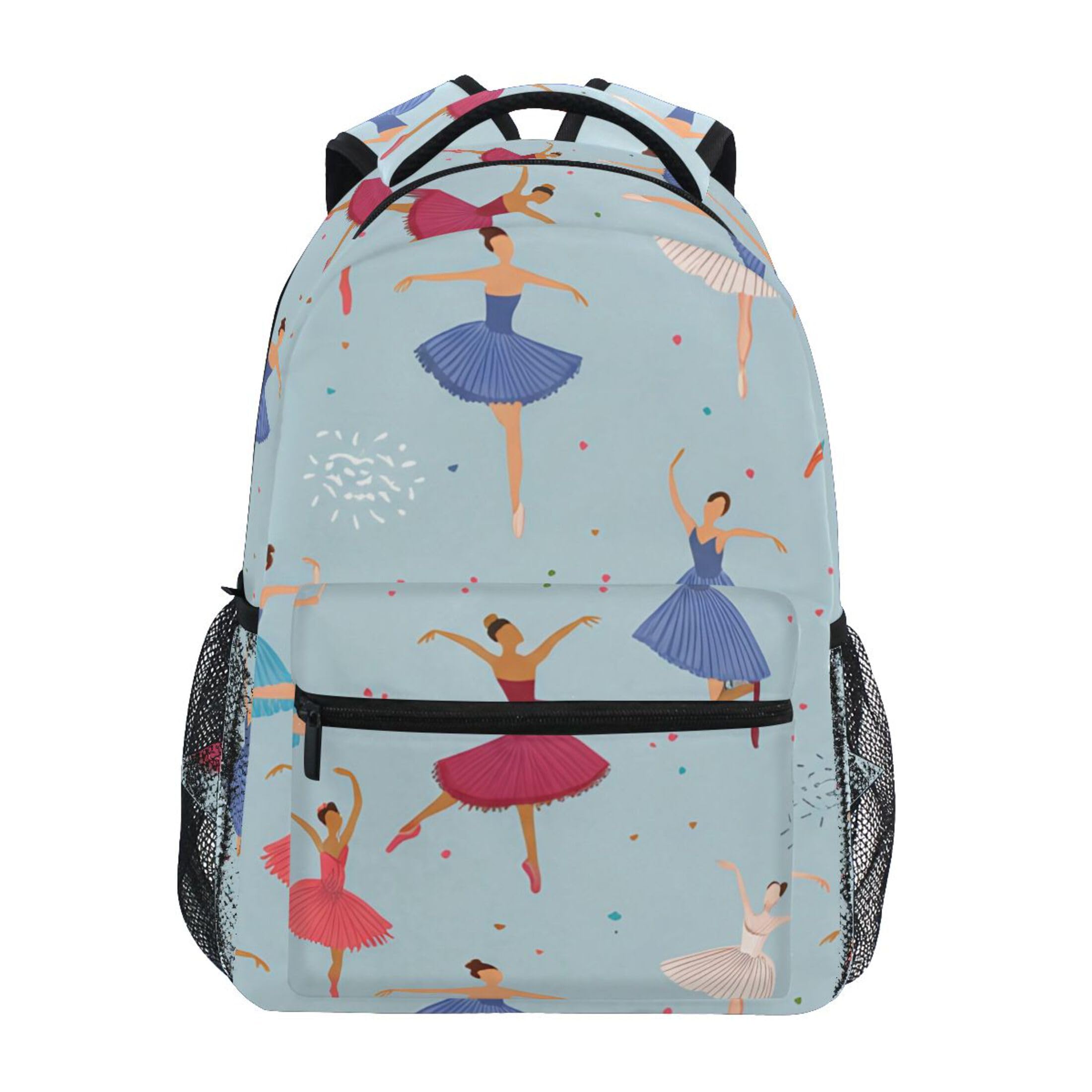 Sevdomey Unisex Ballet Dancers Laptop Backpack, Waterproof 15L Stylish Lightweight Daypack With Multiple Pockets For Work, School & Travel