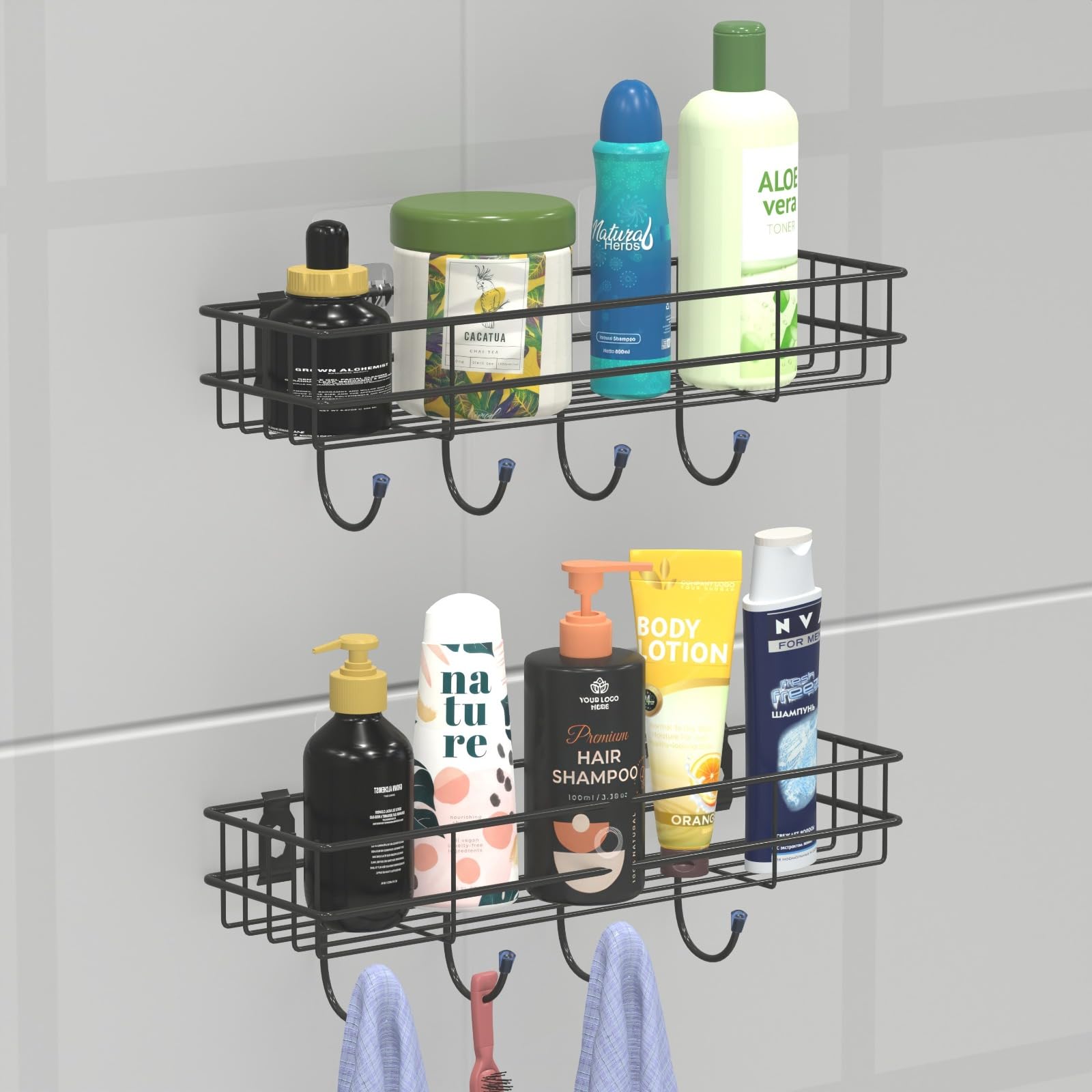 EVERNOW Self-Adhesive Metal Bathroom Shelf-Perfect Bathroom Organizer Without Drilling, Adhesive Wall Shelf For Showers, Bathroom-Convenient & Durable Storage Solution (Pack Of 1, Black) (B0CZMMM841) Amazon Price History, Amazon Price Tracker