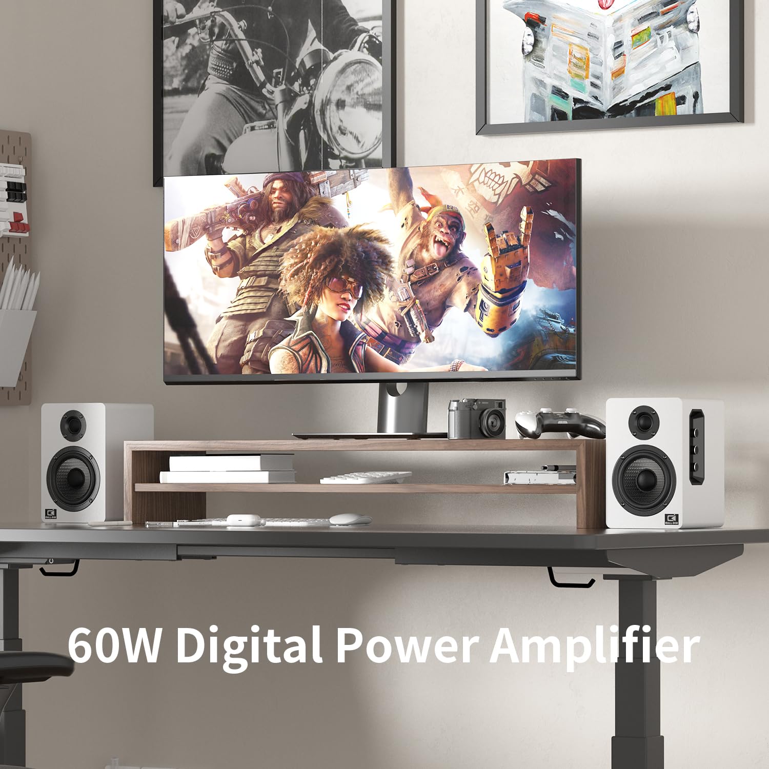 Harmony H2 Hi-Fi Desktop Speakers 60W Carbon Fiberwoofer - Dettaglio