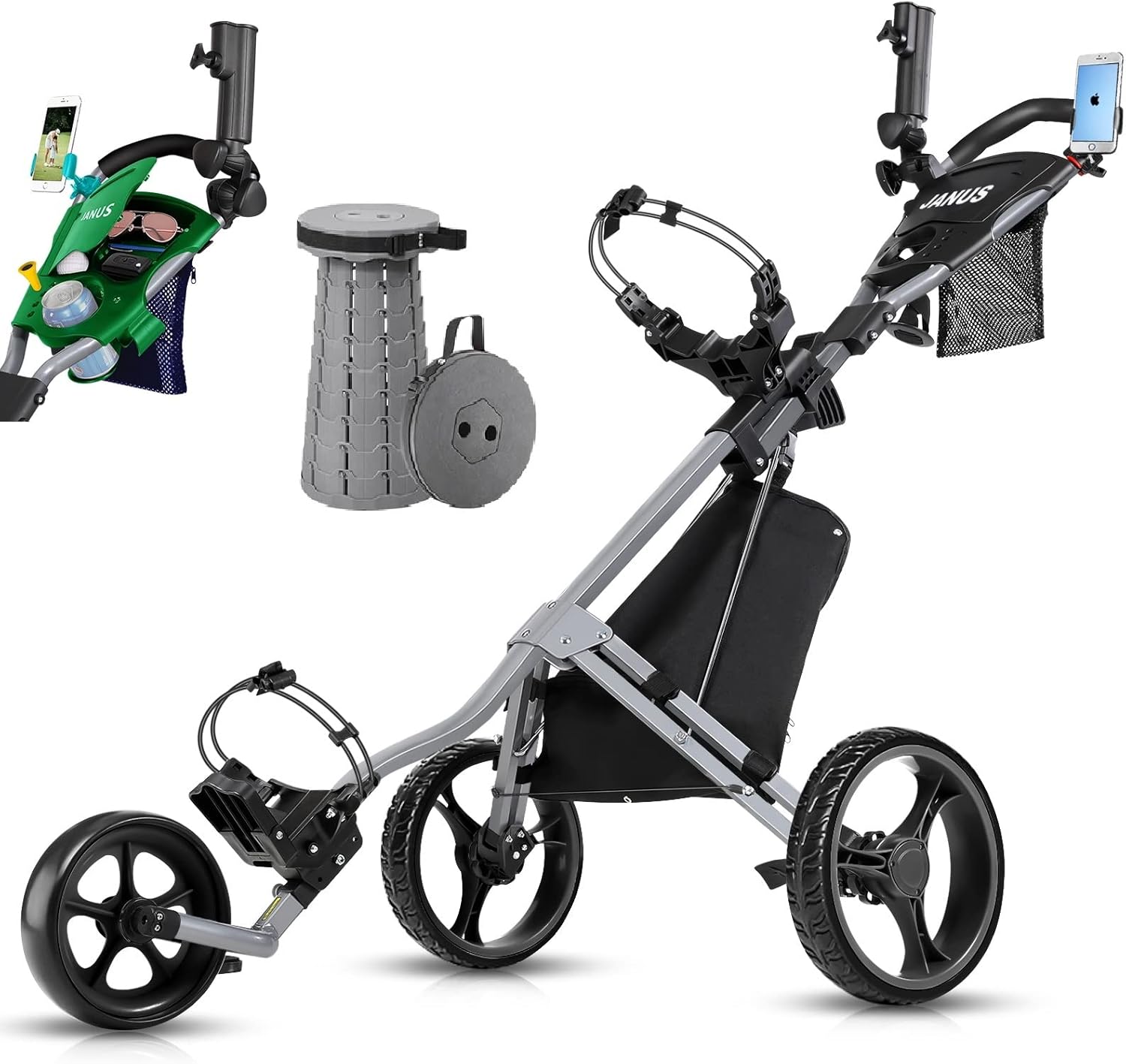 JANUS Golf Cart，Golf Push Cart，Golf Pull Carts with (Golf