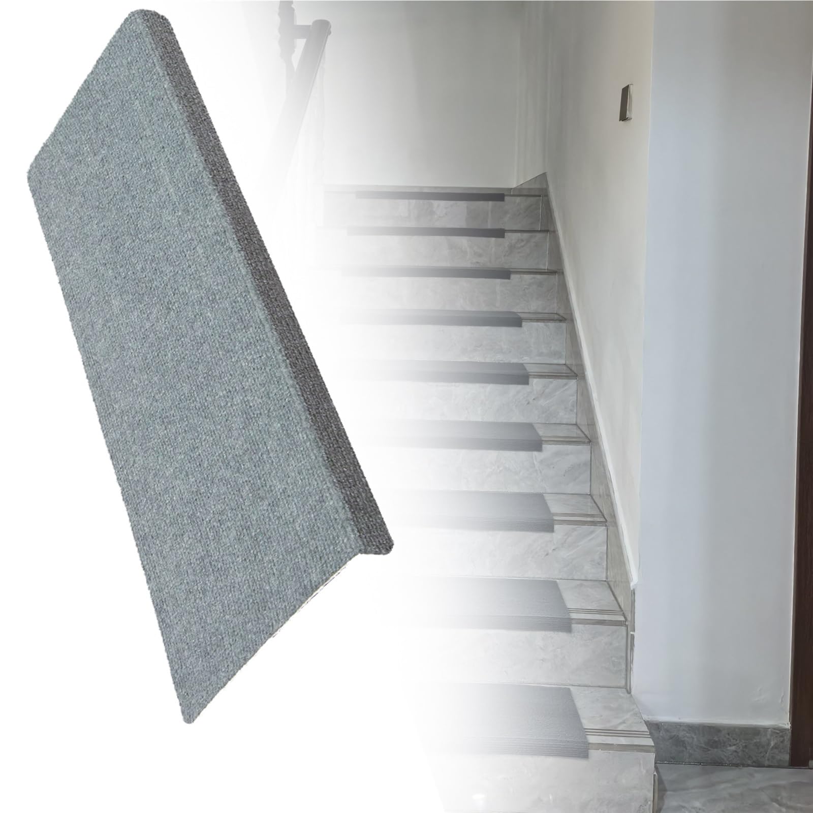 Antypoślizgowe nakładki na schody z motywem byka - 20 szt. samoprzylepnych pokrowców na schody z drewna i dywanu, 80 x 75 x 70 x 65 x 60 x 55 cm, bezpieczne ochraniacze Ed do irs