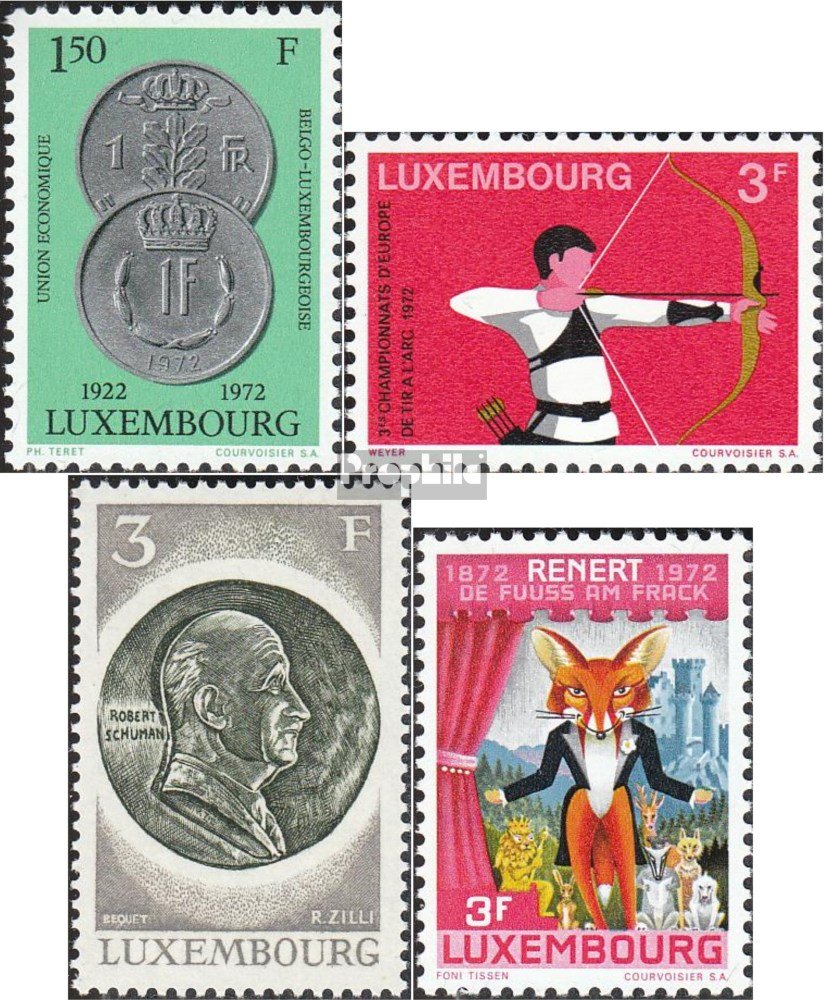 Luxemburg Briefmarken Jahrgang 1972 Komplett – 841-857 Postfrisch MNH, Europa, Bauten, Caritas