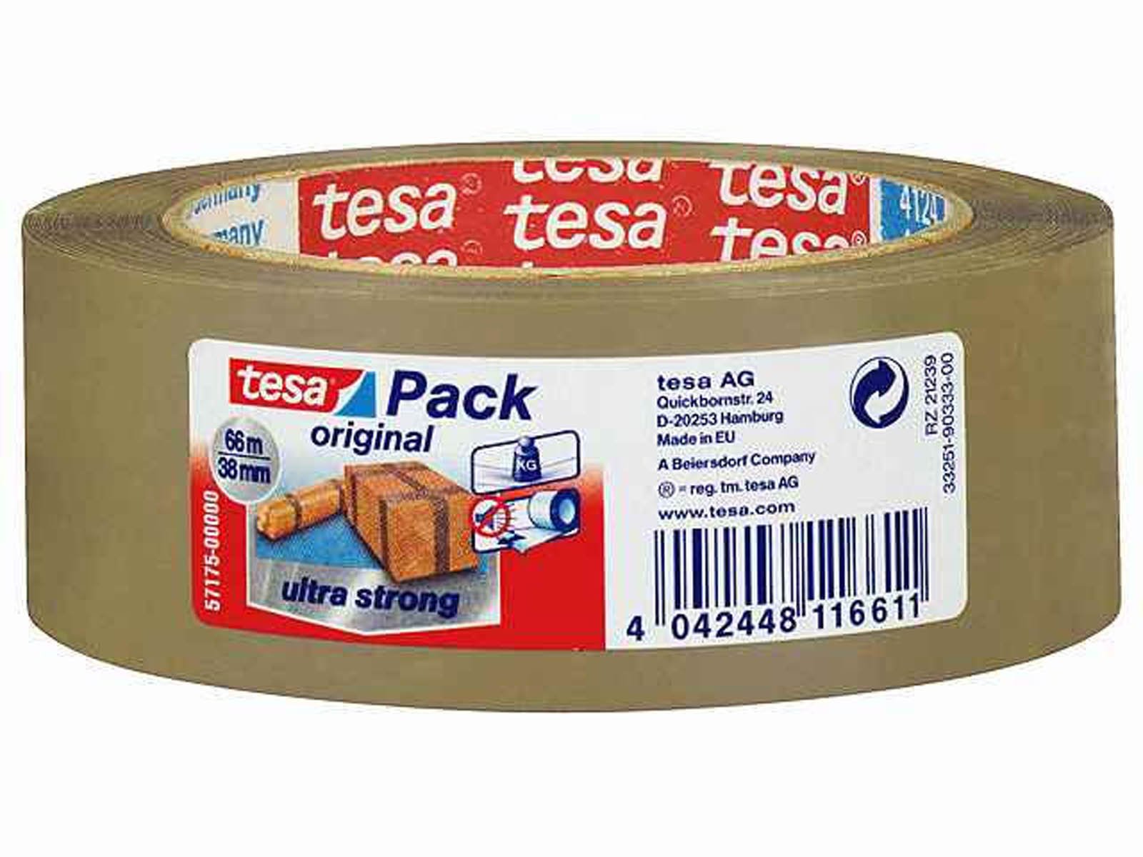 Tesa 57175-00000-02 Ultra Strong braun, 8 Stück