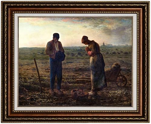 Miniatura 1 de ELITEART -El Ángelus del pintor francés Jean-François Millet Reproducción de pintura al óleo Giclée de arte de pared, impresiones en lienzo