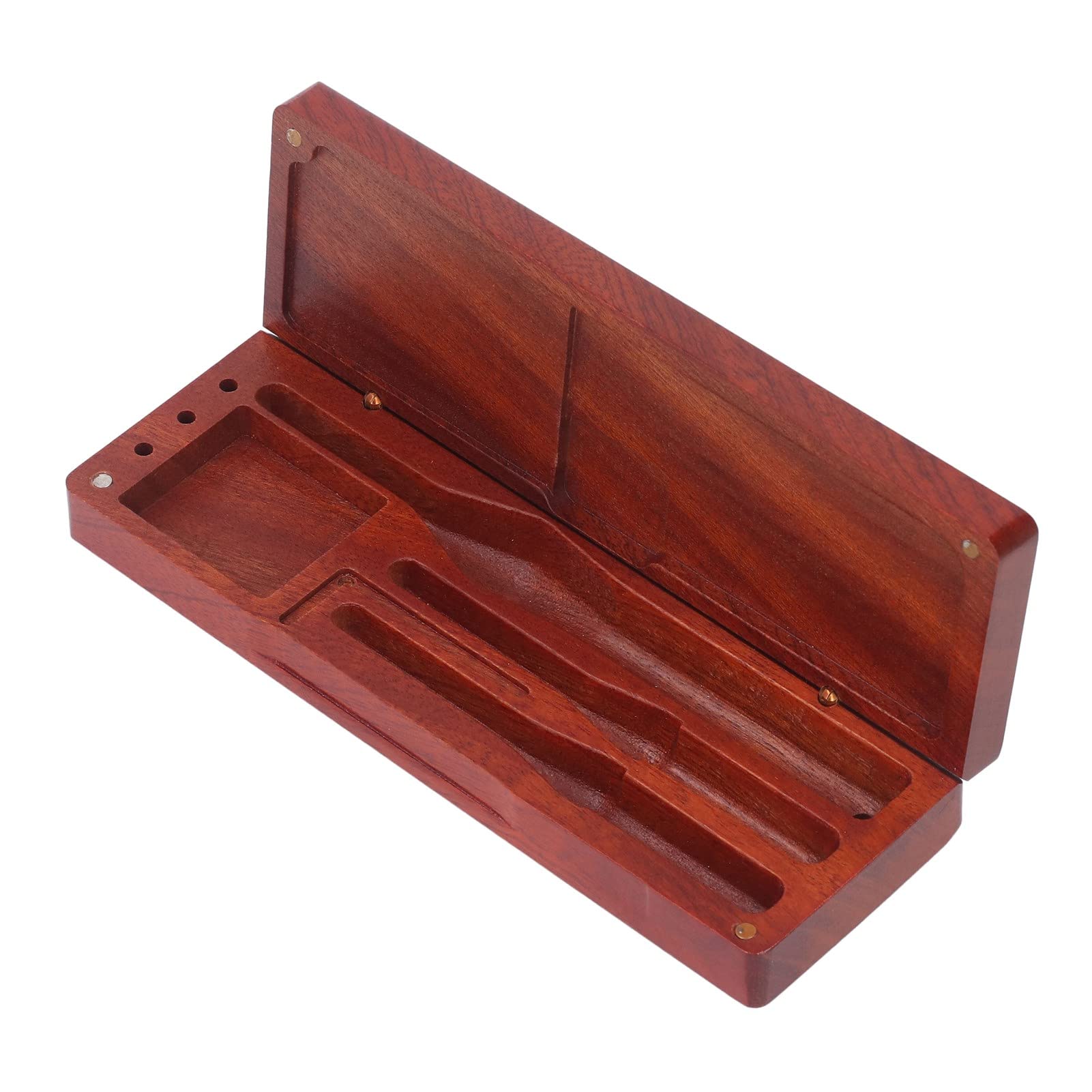 Caja de almacenamiento de madera de pino para soldador compacto 7.6 x 2.6 x 1.1 pulgadas