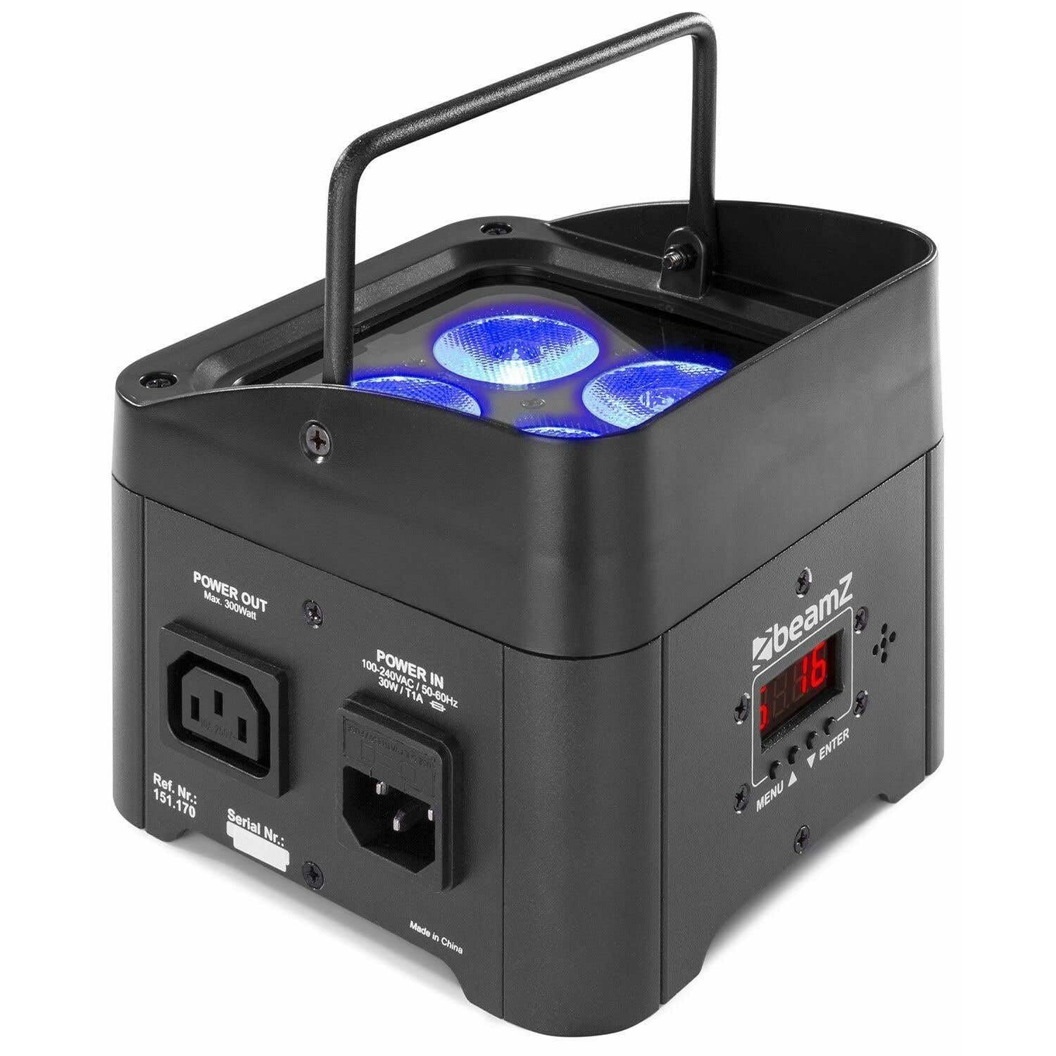 BeamZ TP46 PAR LED Spot 4er Set DMX Strahler, Scheinwerfer RGB mit UV Schwarzlicht Lichttechnik, Wandstrahler mit Fernbedienung, Uplight Bühnenbeleuchtung, Beleuchtung für Traversen