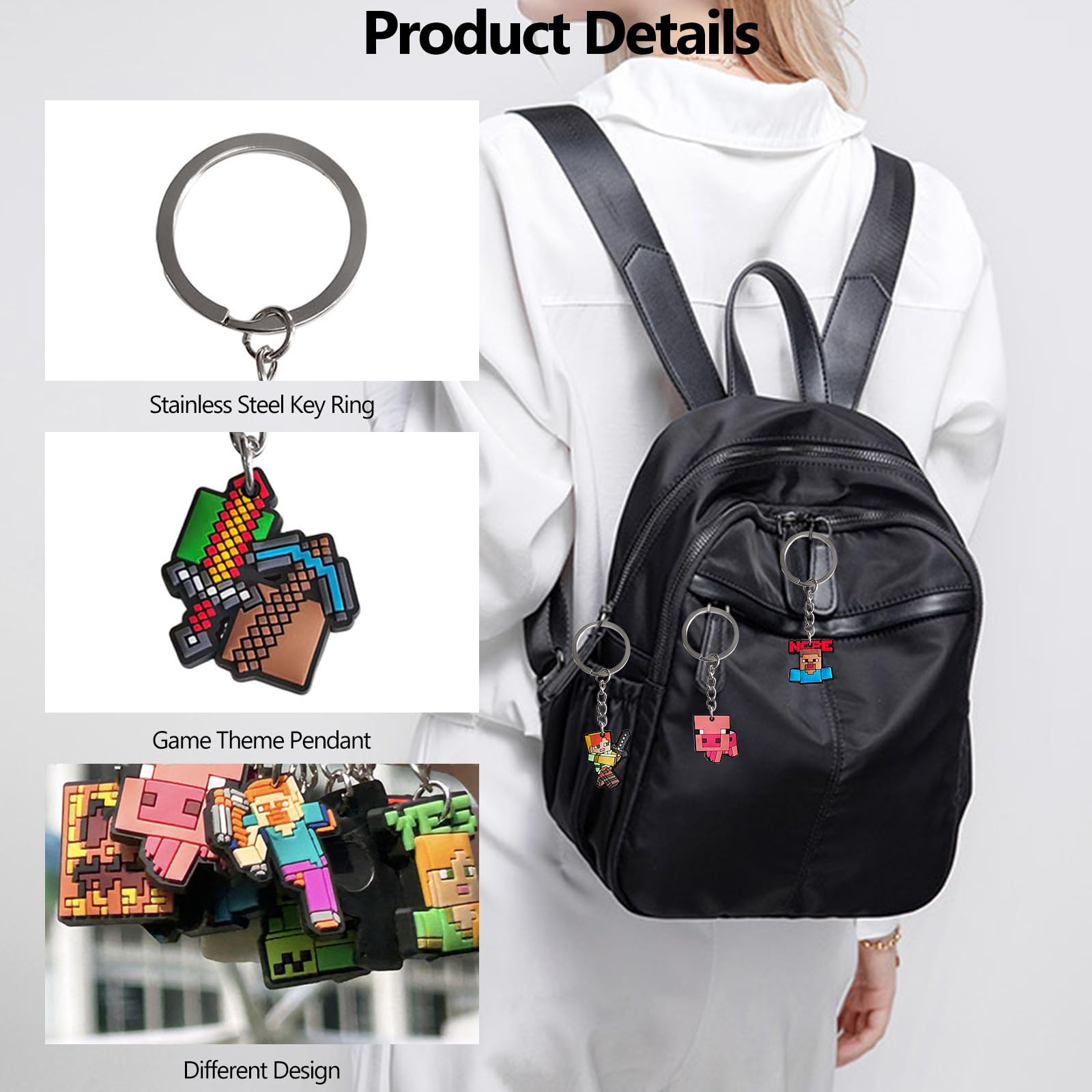 Porte-clés De Dessin Animé En Acrylique, Pendentif, Sac, Accessoires, Collection éventails 5 X 8 Cm, Dessin Animé (couleur : Brillance, Taille : 1