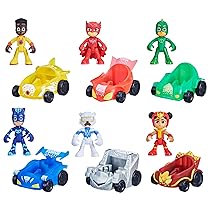 Hasbro PJ Masks – Super Pigiamini, Personaggi e Veicoli, Collezione Power Heros, Giocattolo per età prescolare con 6 Personaggi e 6 Veicoli, per Bambini e Bambine dai 3 Anni in su