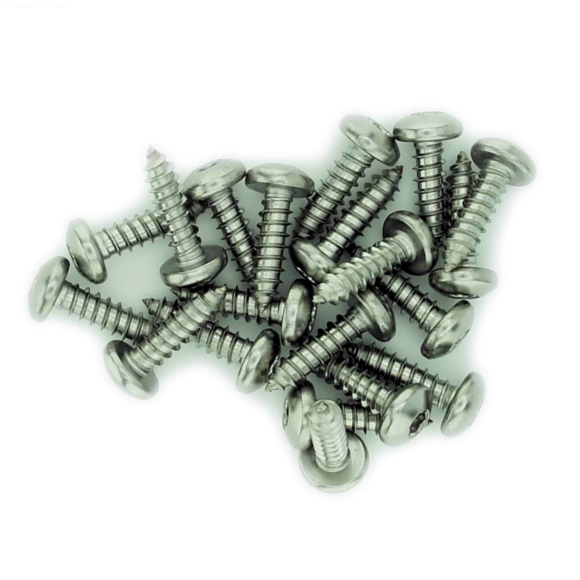 Singularity Supplies No.10 X 0.875 (4.8Mm X 22Mm) Tx Pan Self-Tapping Screw - Stainless Steel (A2) (Pack Of 20)