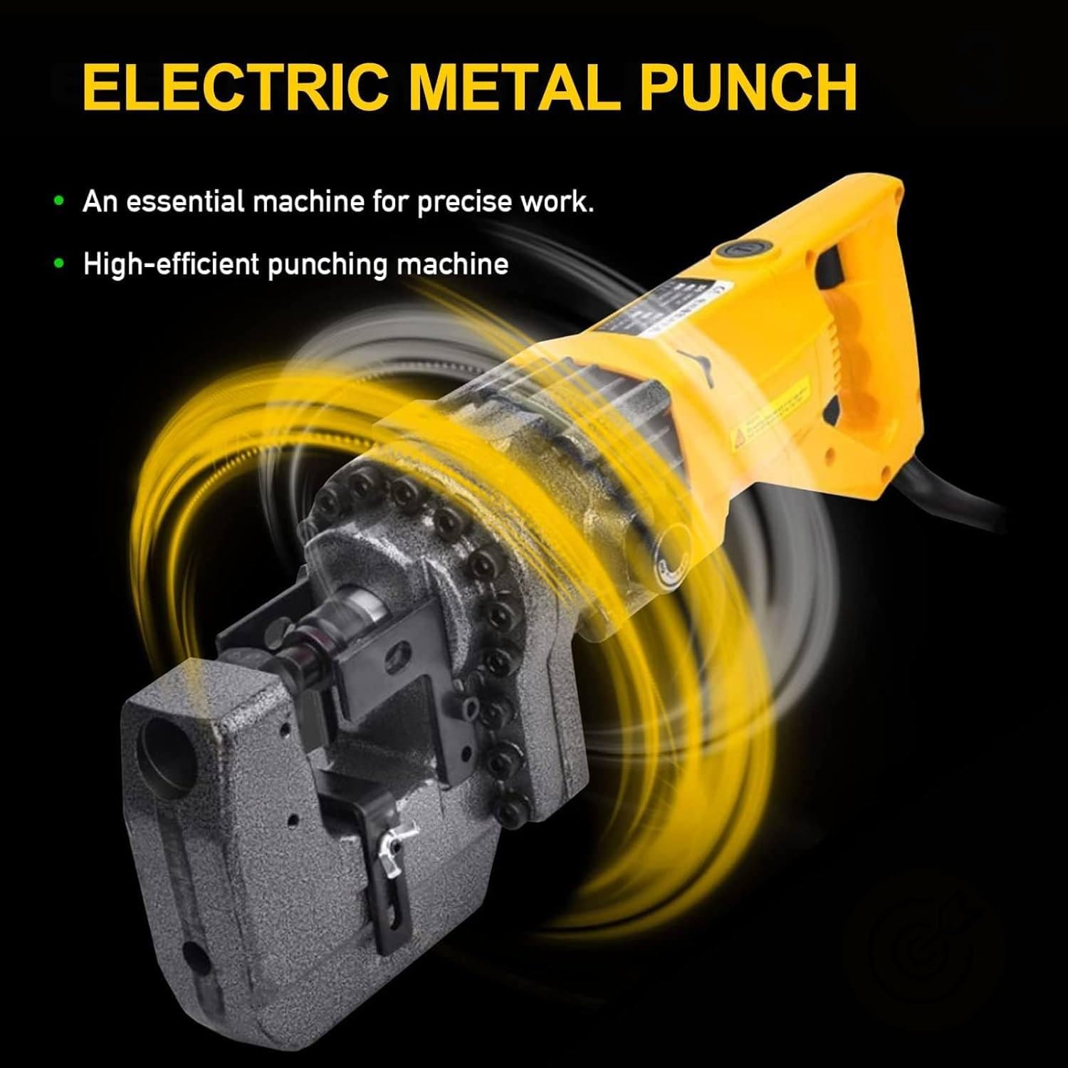 Elektryczna wiertarka hydrauliczna 1200 W do stali, żelaza, aluminium, miedzi i stali kanałowej - zawiera 5 matryc szczotek węglowych, 220 V, φ1/10.2 cm-4/12.7 cm