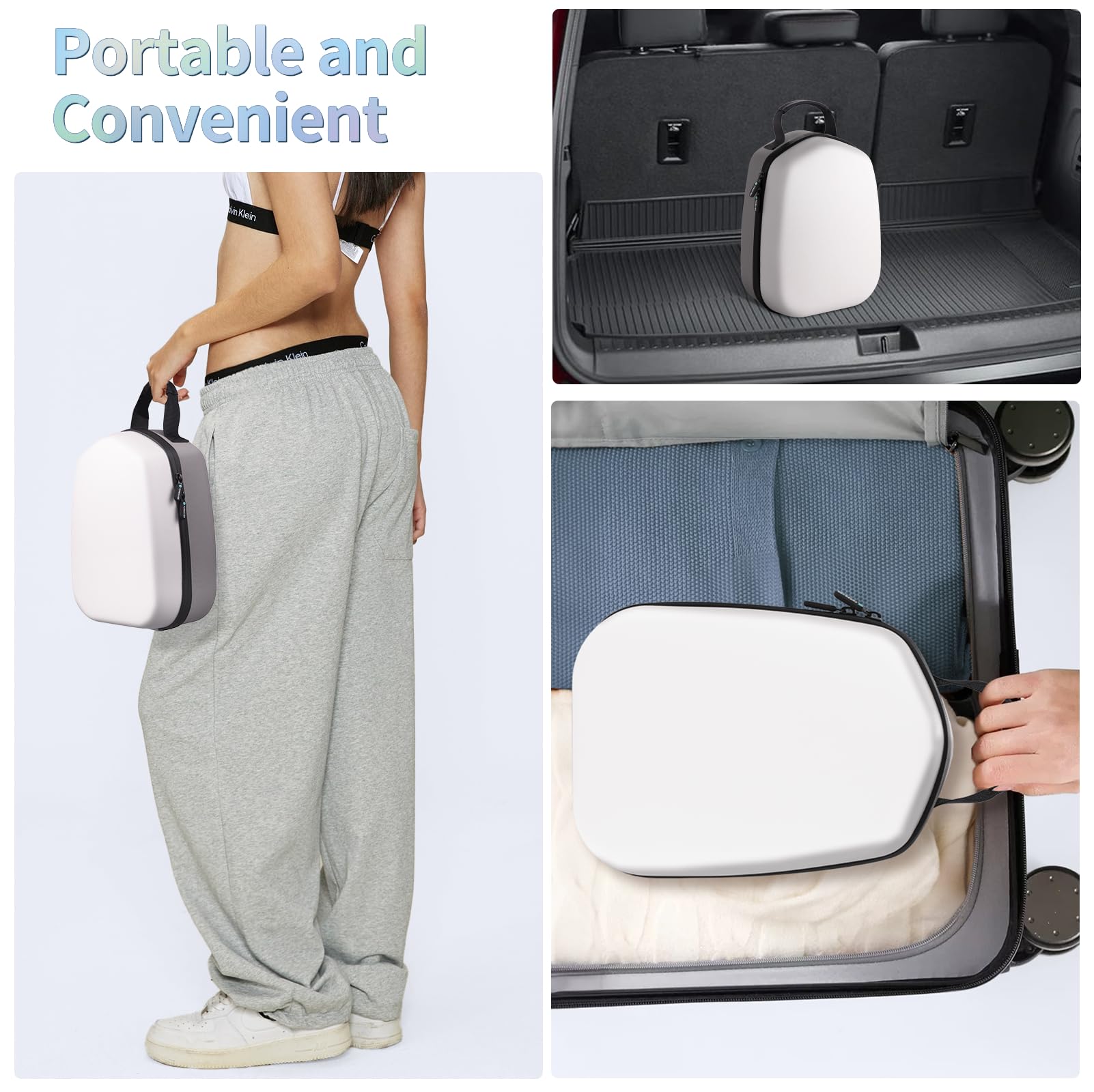 Foregoer Funda de transporte para Meta Quest 3/Oculus Quest 2/Apple Vision Pro, White, 29 x 22 x 12.5 cm, moda