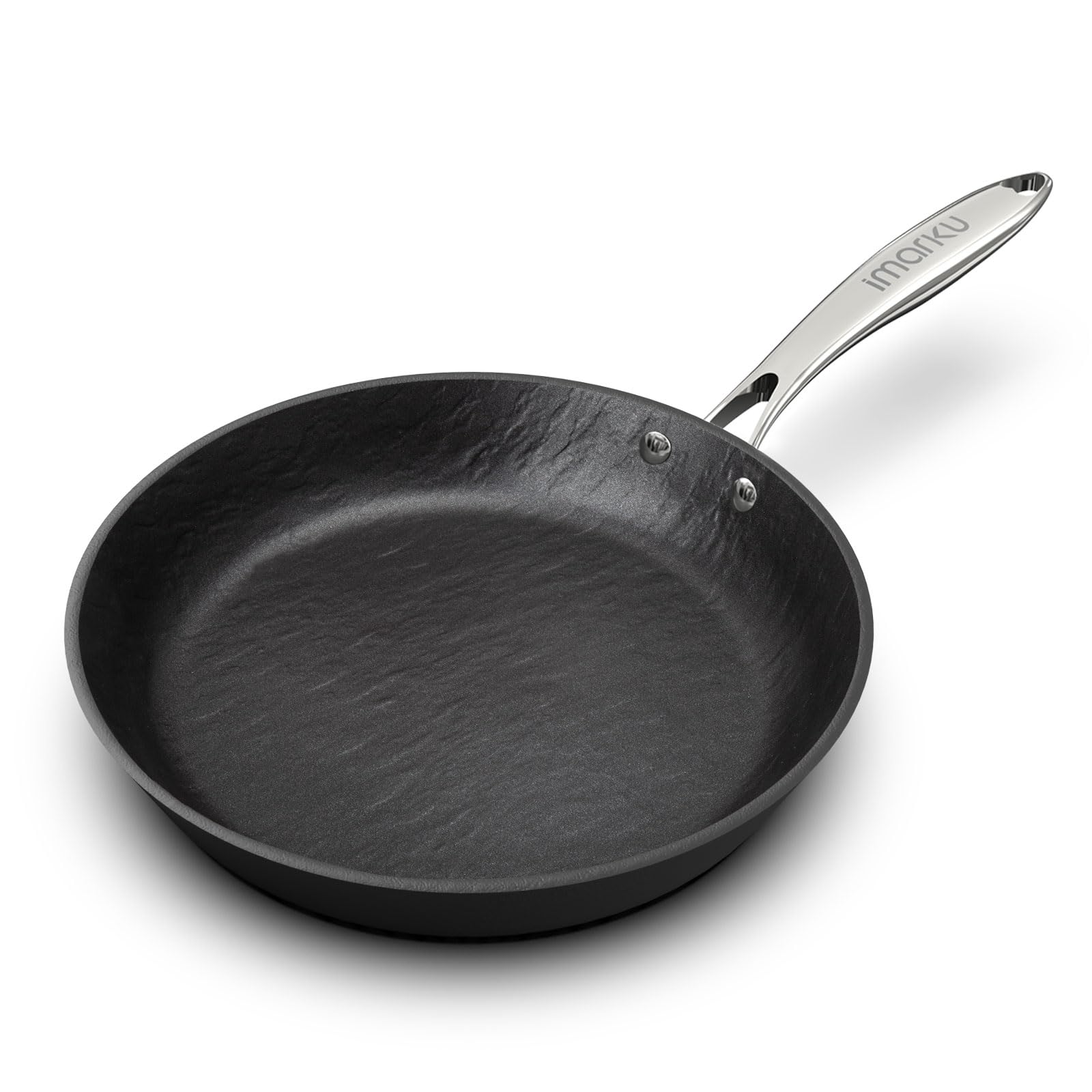 imarku 12 inch Non Stick Frying Pan, Large Skillet Nonstick, Dishwasher &amp; Oven Safe for Cooking with Cool Stainless Steel Handle, Easy Cleanup