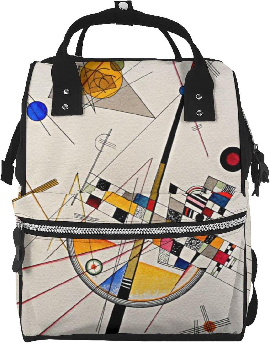 Delicate Tension Diaper Bag Backpack for Women, Large Capacity Waterproof Travel Bag with Stroller Straps