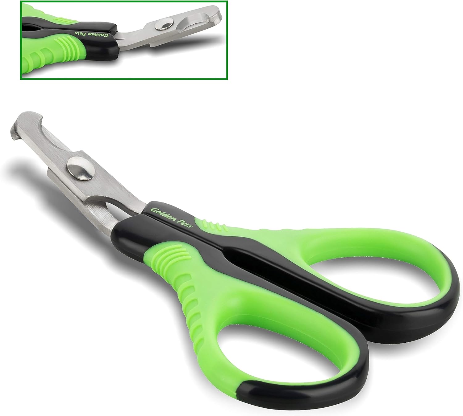 Golden Pets Professional Claw Scissors I Unique 45 Degree Cutting Head I Ideal for Small Dogs, Puppies, Cats, Rabbits and Guinea Pigs I + Free E-Book Care Manual (English language not guaranteed)