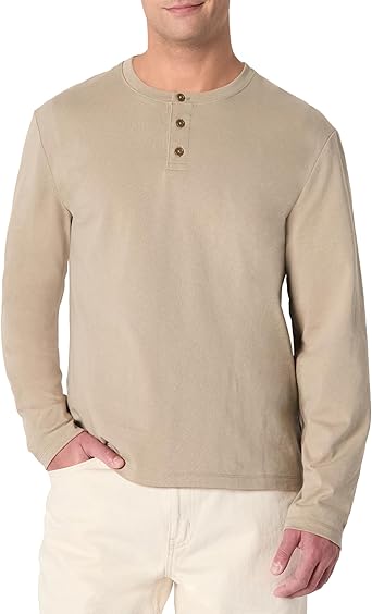 Amazon Essentials (Demi's Pick) Men's Relaxed-Fit Long Sleeve Henley