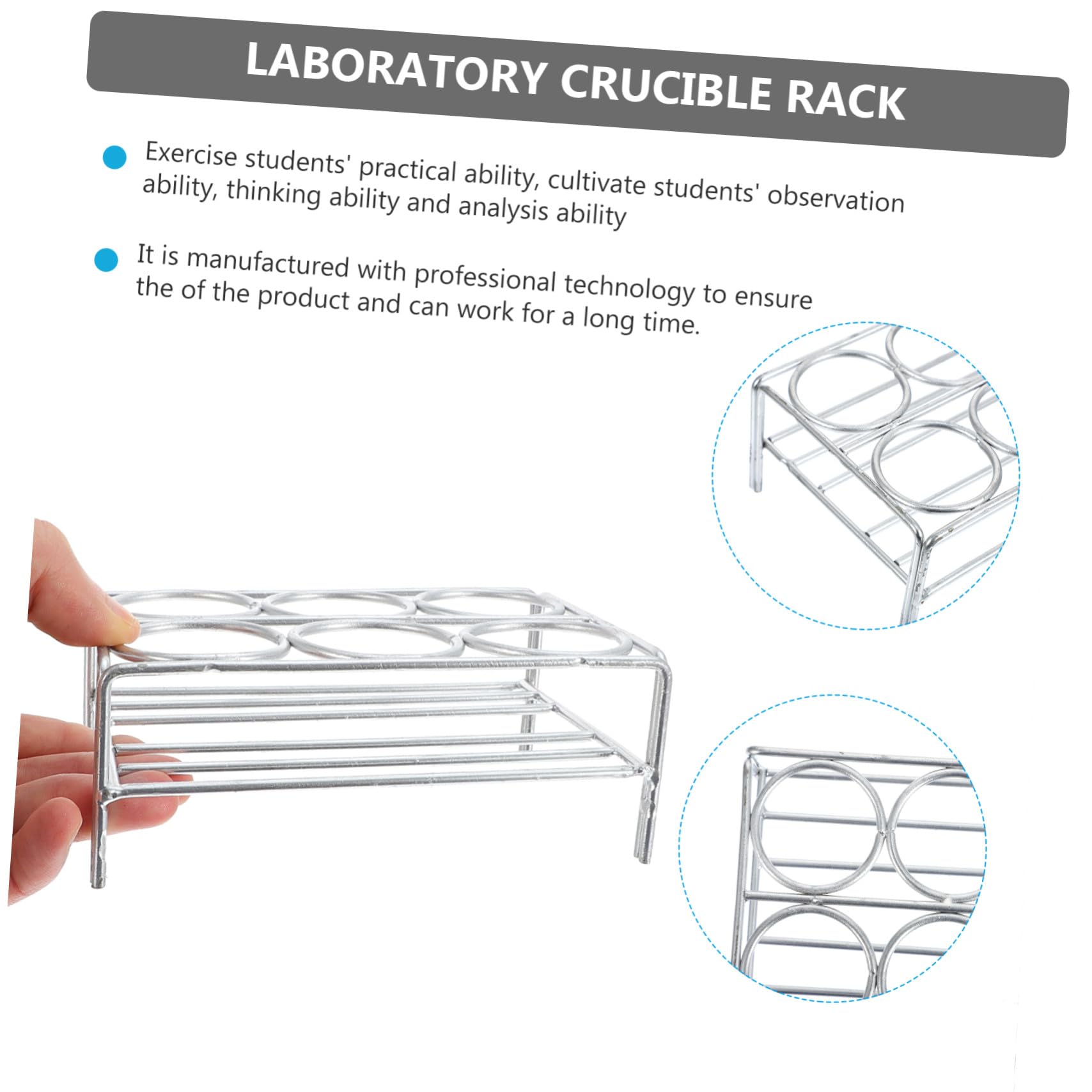 Hemobllo Support de Creusets de Laboratoire Fil Nickel-chrome Étagère Métallique ou Rack de Rangement Pratique pour Usage Scolaire et Technique