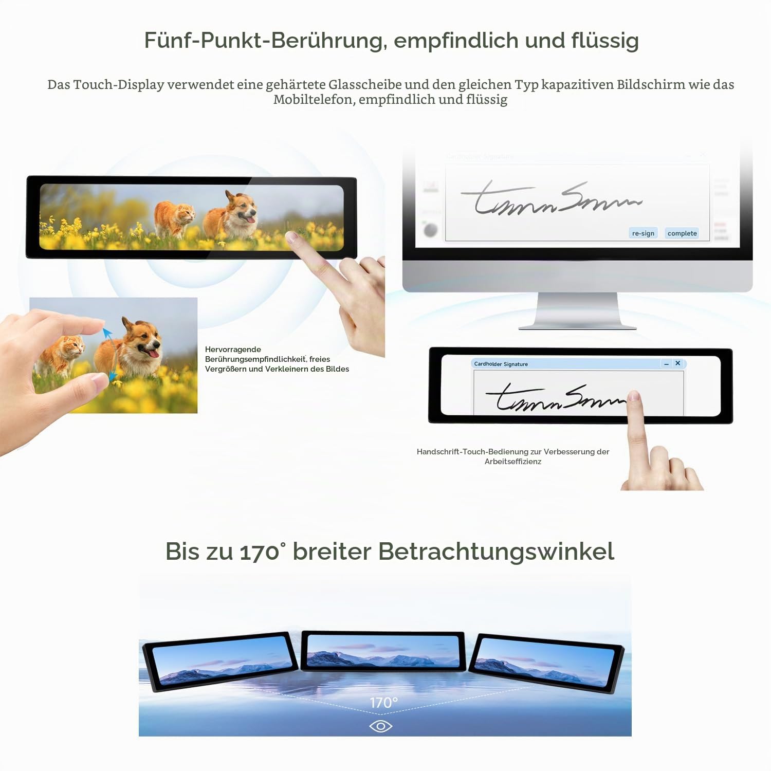 Waveshare 11.9inch IPS Touch Screen, 320x1480 Pixel, Toughened Glass Panel, HDMI Interface, with Hi-Fi Speaker, Collapsible Stand&Metal Case, for Raspberry Pi Screen Also for Jetson Nano/Core3566/PC