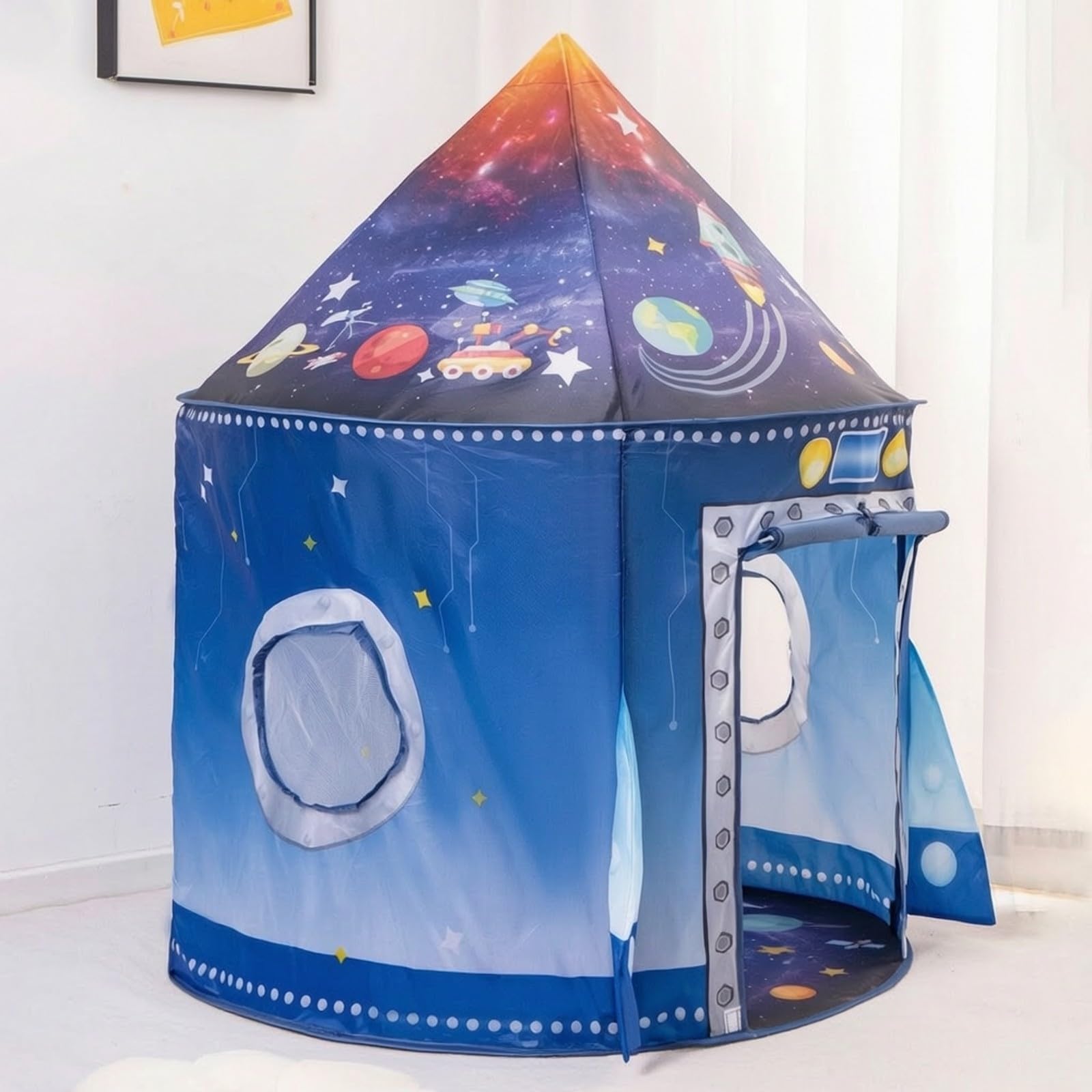 Harilla con Finestre a Rete Portatile con Telaio a Montaggio Spaziosa Casetta da Gioco per Bambini