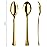 Exquisite Mini Spoons For Desserts - Bulk Pack Of 4800 Gold Dessert - Disposable 4.5 Inch Plastic Appetizer Real Flatware Look Miniature Bpa Free Food Safe (94418-cs.48)