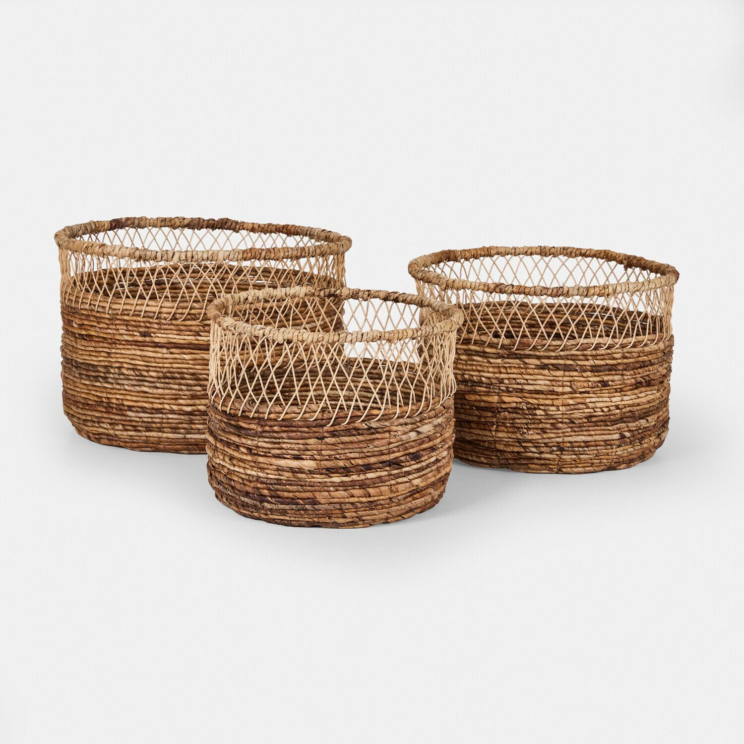 Loberon Korb 3er Set Wynlea, braun