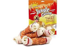 Jungle Calling Chicken Wrap Knotted Bones: The Softest Treat for Your Dog's Delight
