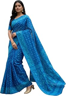 WoodenTant women’s soft cotton silk bengal dhakai jamdani saree without blouse piece. Price In India