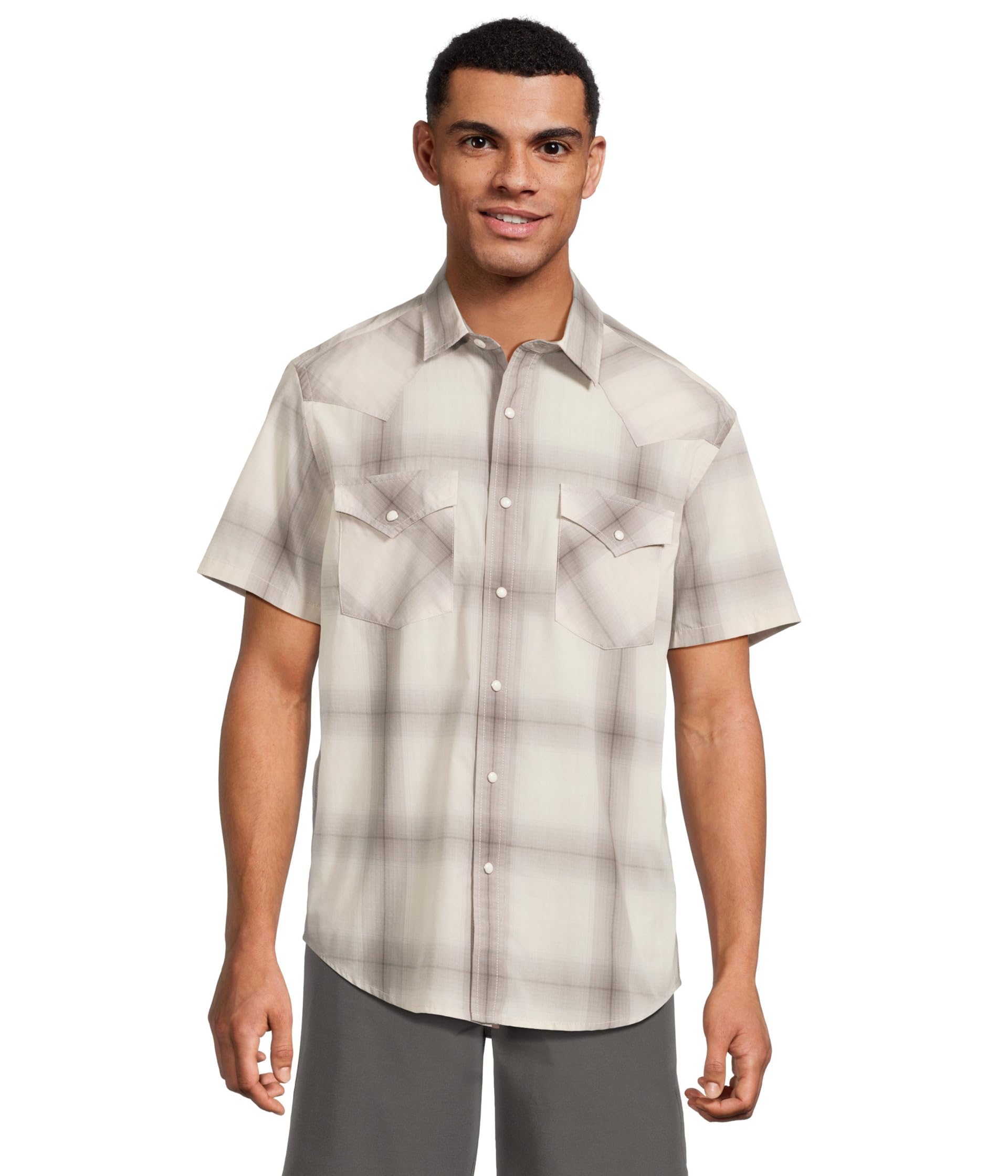 Pendleton Men's Short Sleeve Frontier Shirt, Cotton Polyester Short Sleeve, Machine Washable