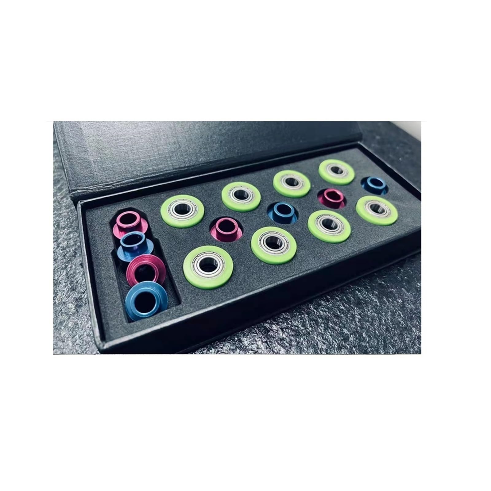 BERWENNY SUOFEILAIMU 608 Skating Bearing for Inline Speed Skates Shoes Roller Slalom Skate Chrome Steel Ceramic Beads (Color : Black Ceramic Beads)