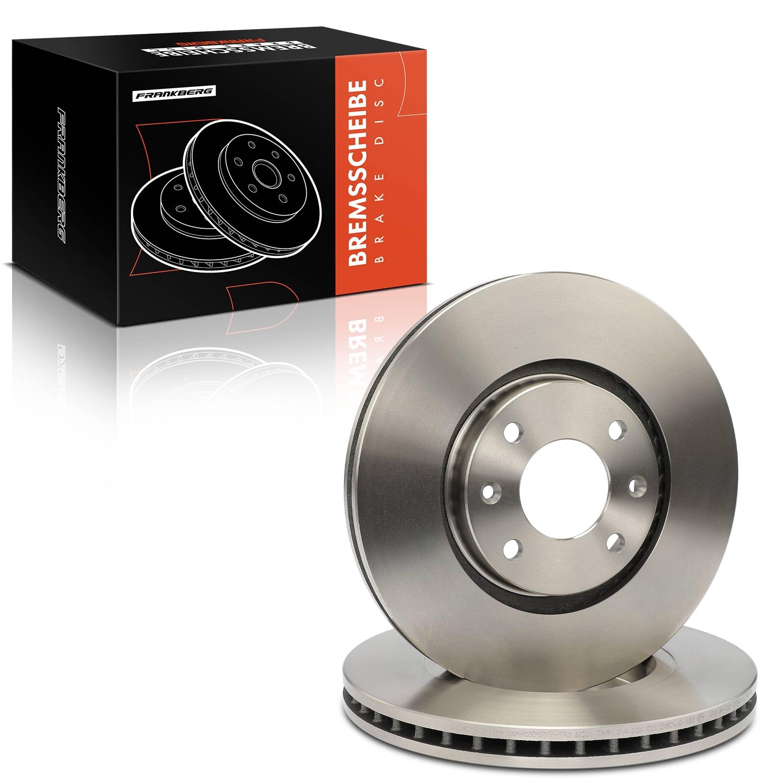 Frankberg Juego de discos de freno con 2 discos de freno delanteros ventilados, diámetro de 283 mm, compatible con Corsa F P2JO 207 CC WD 2008 I CU 207 WA WC 208 II UB UJ UP UW Replace# 4246W2