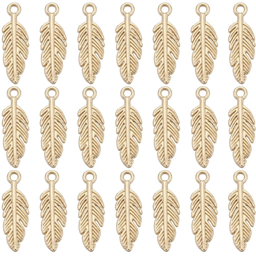 SUNNYCLUE 40 Breloques Plumes Colorées - 10 Couleurs Breloques Émail Alliage Bohème Pour Bijoux DIY