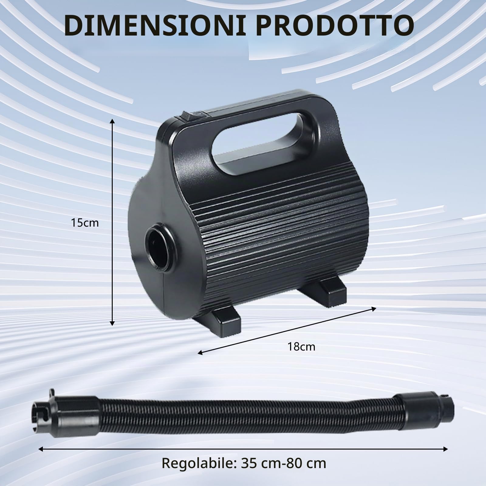 Pompa ad Aria Elettrica, Pompa Portatile a Riempimento Rapido con 4 Ugelli 600W CA 220-240V Pompa di Gonfiaggio e Sgonfiaggio per Materassini Gommoni e Cuscini da Piscina