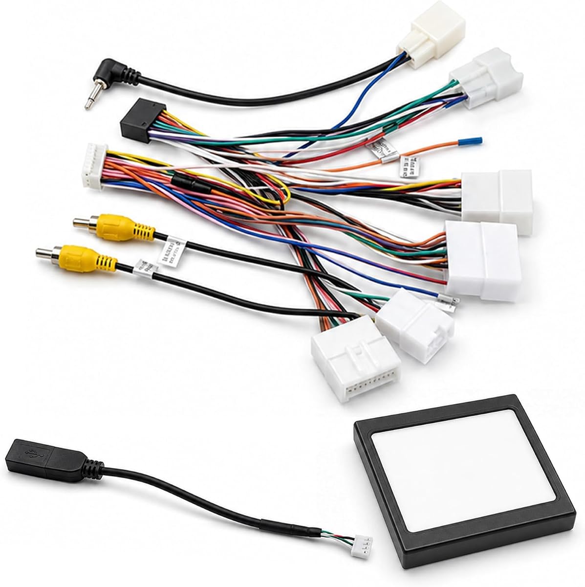 Adaptador de arnés de cableado estéreo de coche de 16 pines para Toyota Corolla RAV4 Camry 4Runner Prado CHR Hilux Tundra Highlander 2014-2018 con soporte Canbus JBL, cámara de respaldo, control del volante