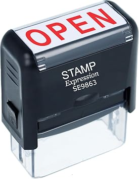 StampExpression - Open Office Self Inking Rubber Stamp - Red Ink A-5329