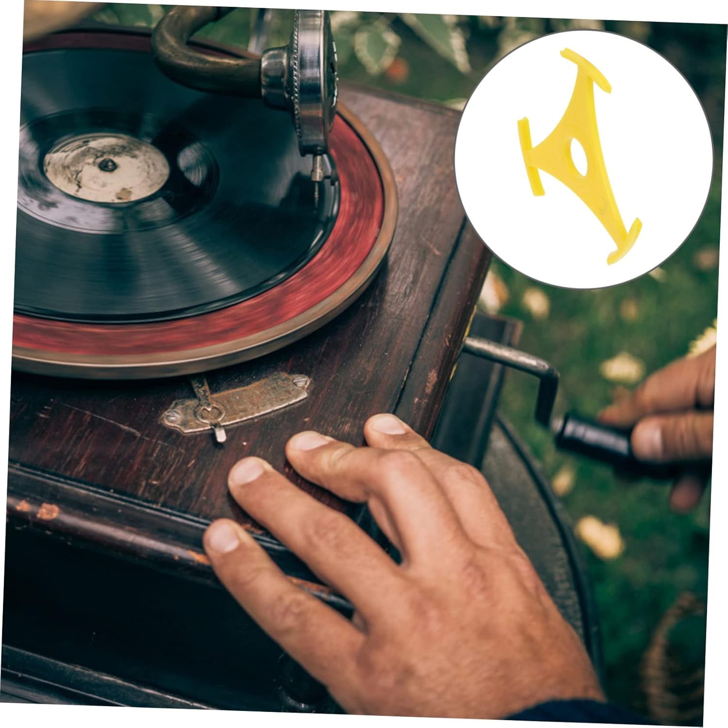 Angoily Triangle Record Adapter Durable Turntable Replacement Accessory for Vinyl Records Easy Installation High Performance