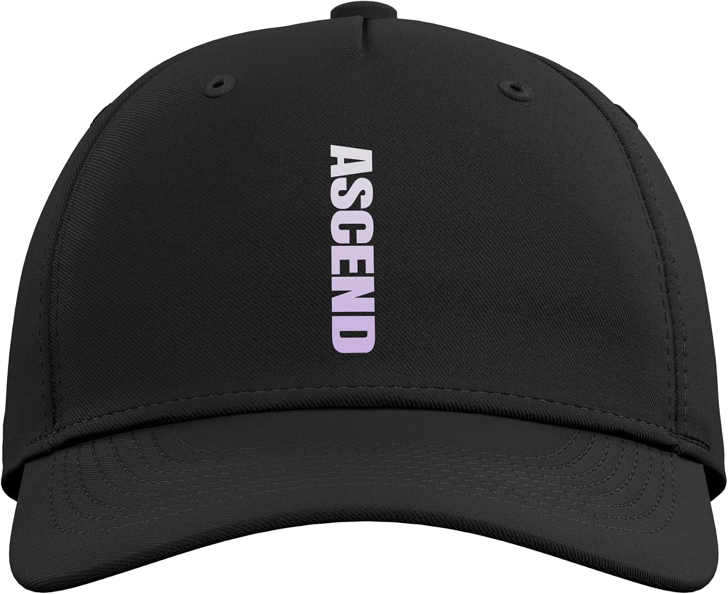 Mens Women Light Purple Ascend-Vertical WHT Graphic Adjustable Baseball Hat image 2