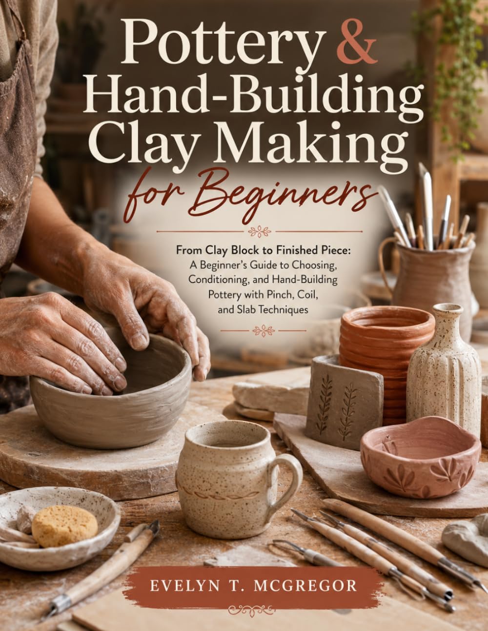 POTTERY & HAND-BUILDING CLAY MAKING FOR BEGINNERS: From Clay Block to Finished Piece: A Beginner’s Guide to Choosing, Conditioning, and Hand-Building Pottery with Pinch, Coil, and Slab Techniques