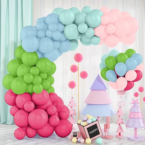 Vista 17 de Globos metálicos negros, 50 unidades, 5 pulgadas, acabado cromado, kit de guirnalda con globos de látex