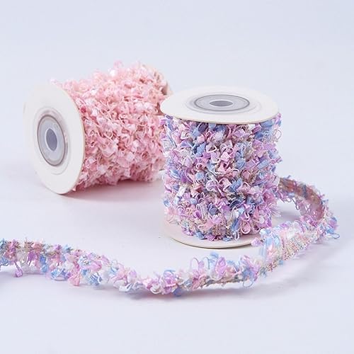 Miniatura 9 de Cinta de flores moradas, ribete floral para manualidades, envoltura de regalos, decoración del hogar, lazos de invitación de boda, coronas,