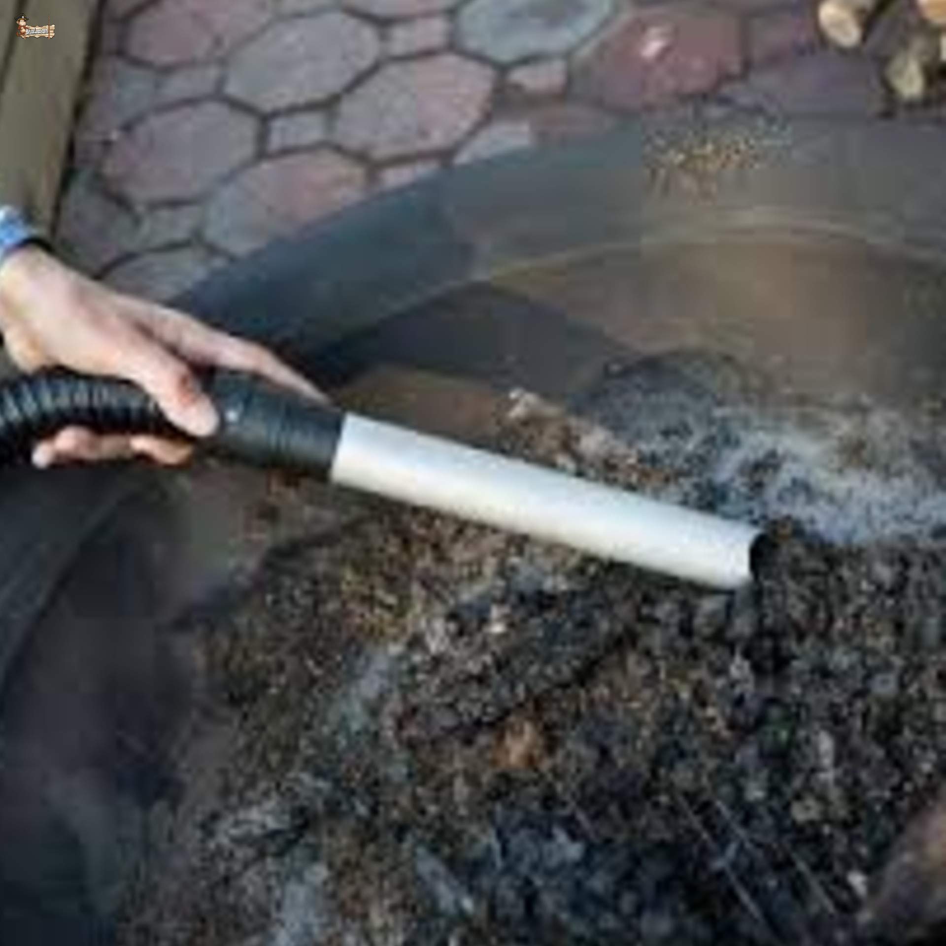 BricoLoco Aspirador de Cenizas para Estufa, Horno, Barbacoa de leña, pellets. Aspiradora Doble Filtro = Filtro de Cartucho + Rejilla Metal. Función soplador. 20 litros. ¡¡¡1.200 WATIOS!!!