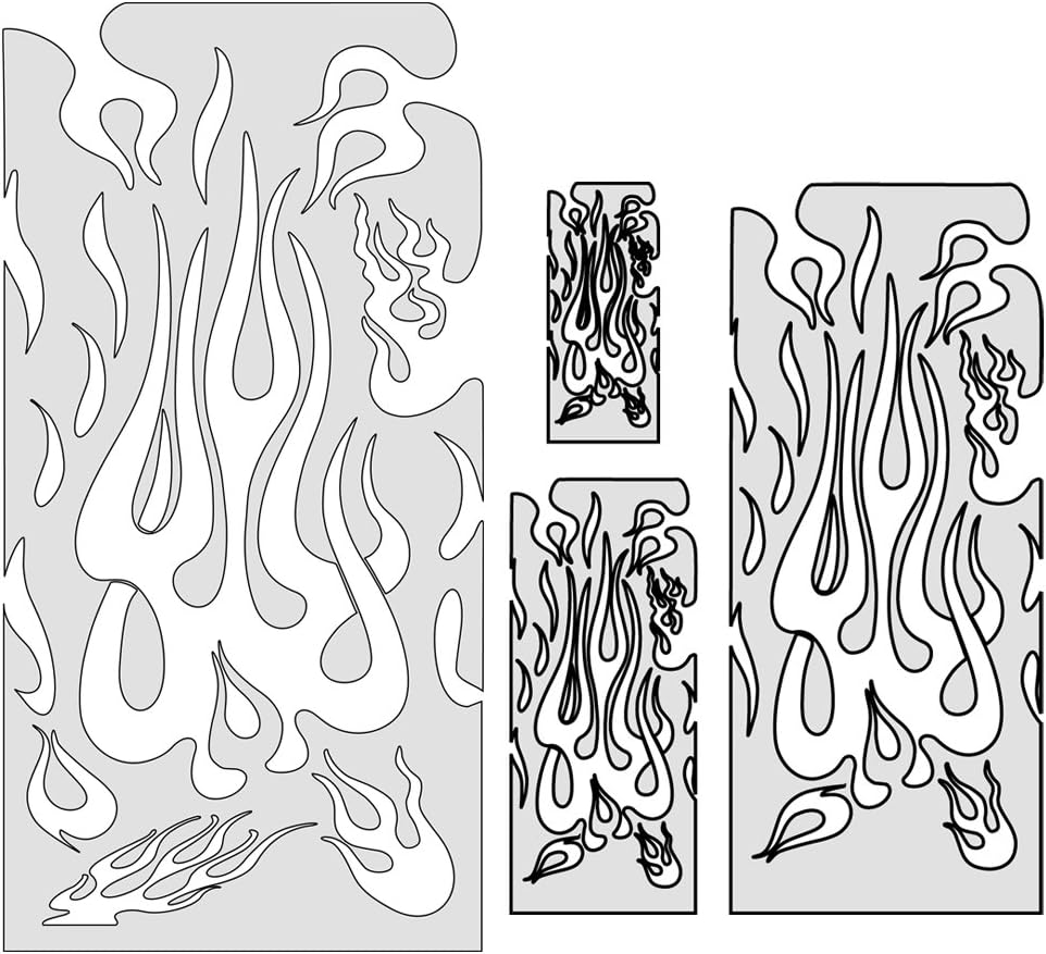Artool Freehand Airbrush Templates, Freehand Flame Master Set