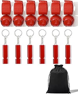 CHADWICK Multicolor Bear Bells with Whistle, Includes Matching Emergency Whistle, Perfect for Hiking, Camping, Outdoor Safety, Survival, Fishing, Cycling