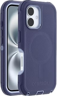 OtterBox Defender Series MagSafe Case for iPhone 16, Shockproof, Purple