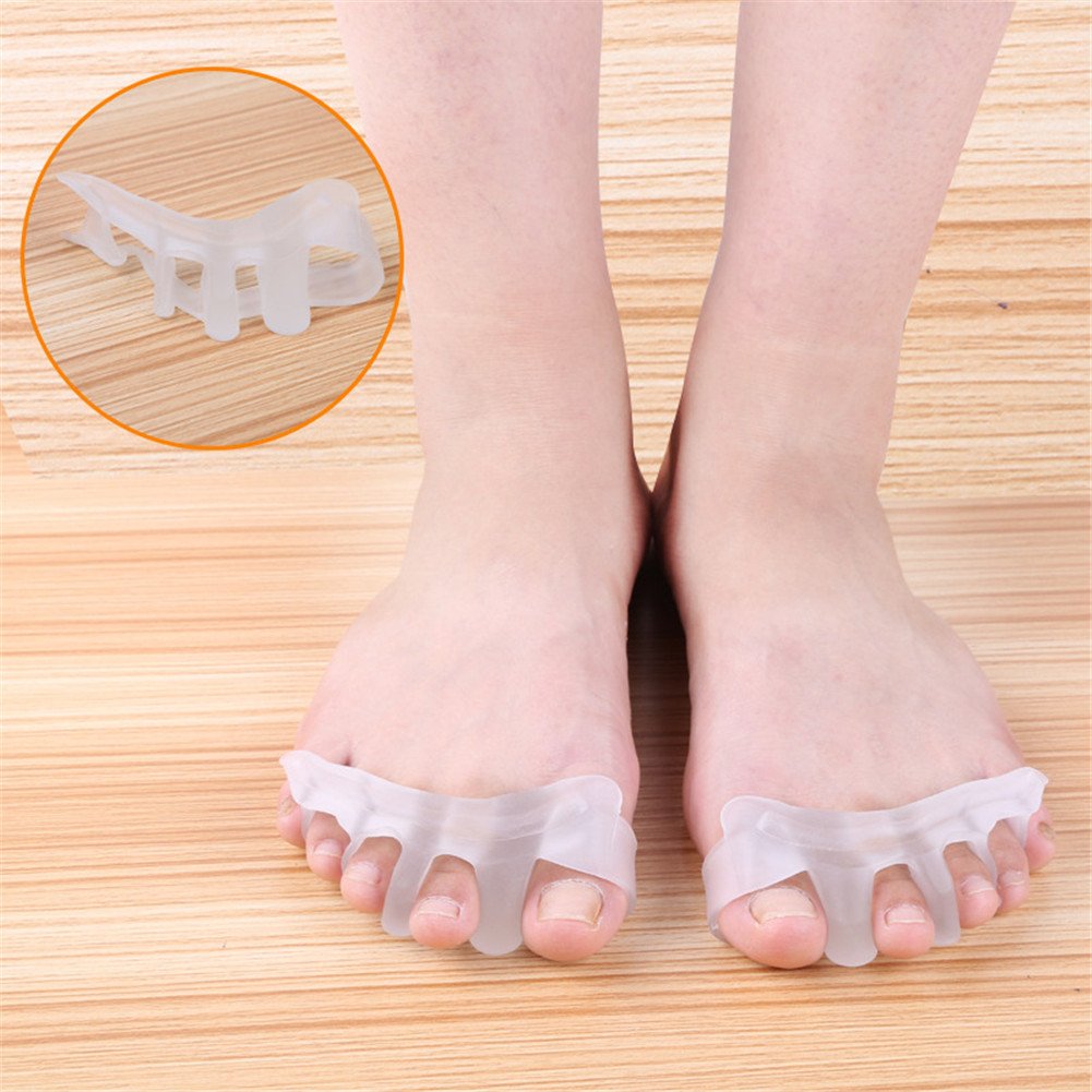 Tutore Alluce Valgo Correttore - Separatore Dita Piede - Supporti per i piedi - Raddrizza dita silicone, dita a martello, divaricatore