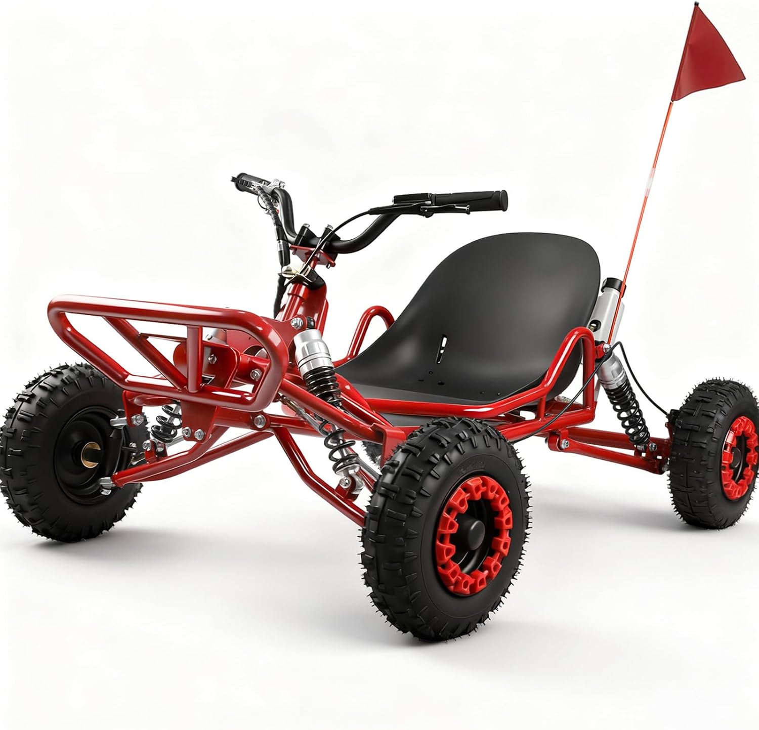 Gas Powered Go Kart, 2 Stroke Off-Road Go Kart for Adults & Kids with Premium Steel Tubular Frame, 6'' All-Terrain Tires, Hydraulic Brake, Max Speed 25MPH