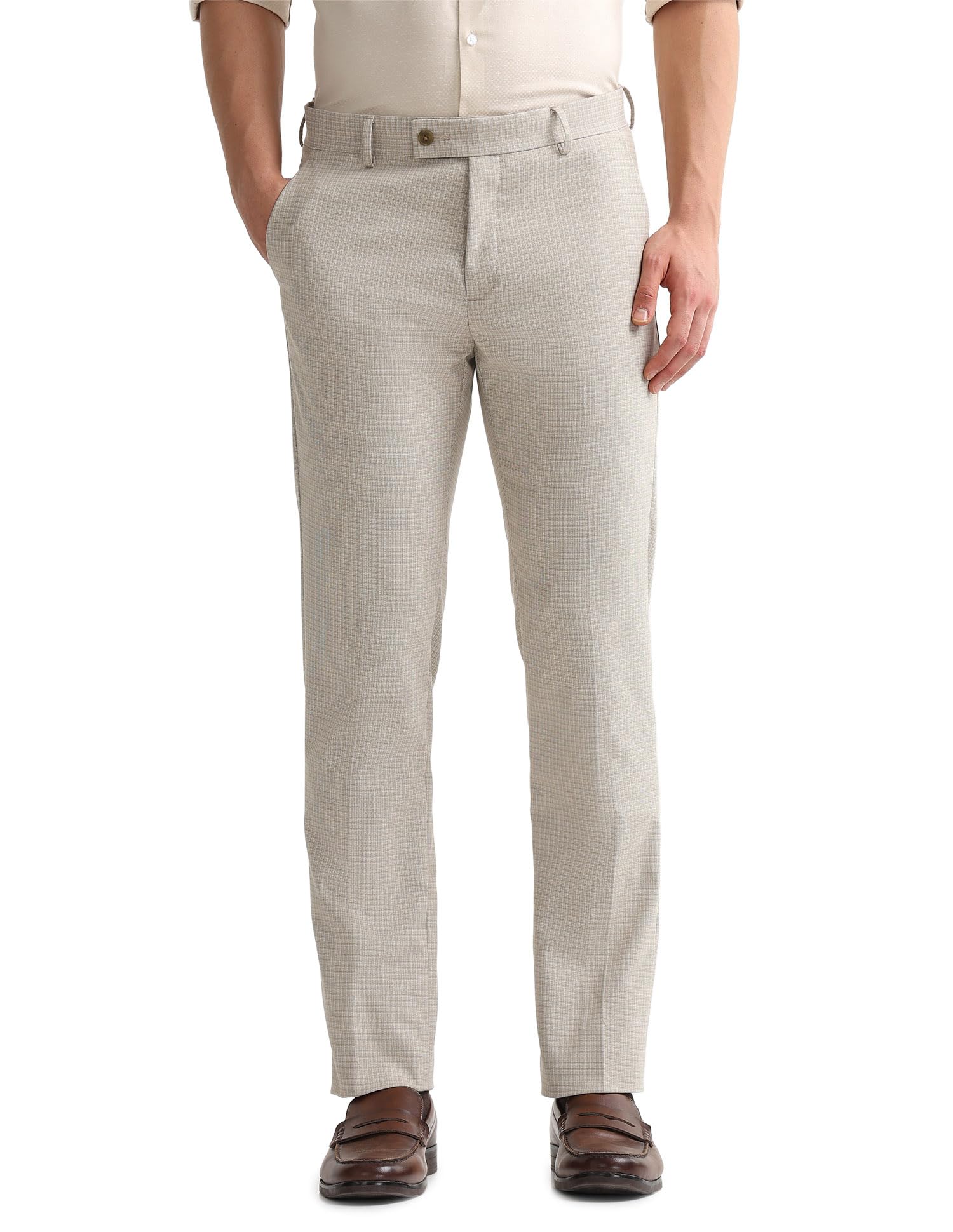 arrow Men Beige Formal Trouser_ARAEOTR2121-picture-25