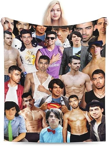 Miniatura 9 de Manta Joe Jonas suave y cómoda manta de lana polar para sofá, oficina, coche, camping, yoga, viajes, decoración del hogar, acogedora manta de playa