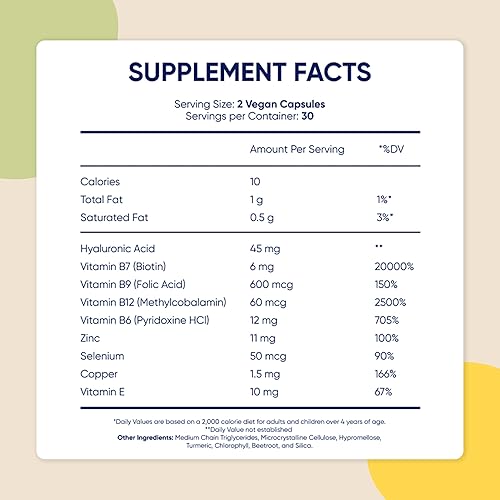 Miniatura 3 de Moerie Suplemento para el crecimiento del cabello para mujeres y hombres vitaminas para la piel y las uñas con biotina Q10 y minerales para un
