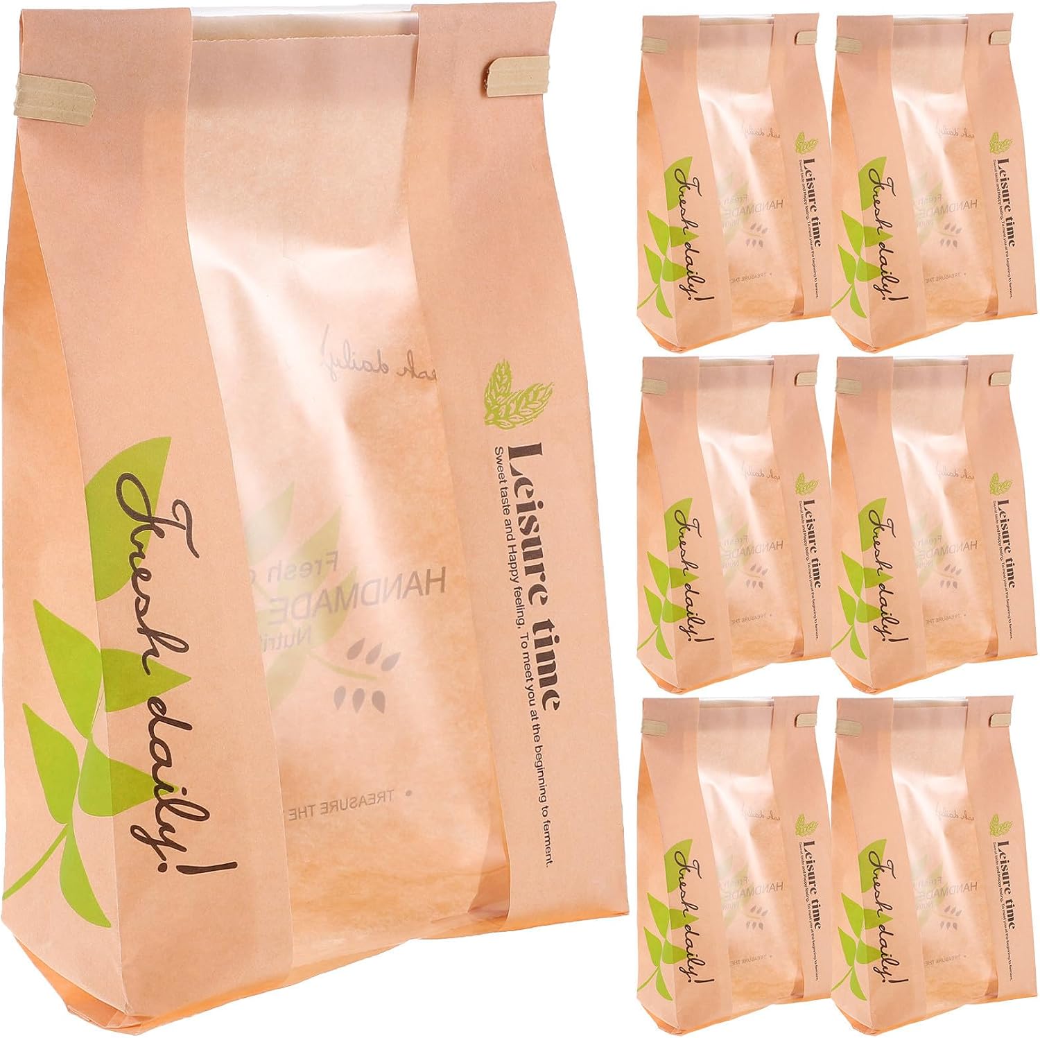 Bread Sealing Paper Bags 50pcs with Wire Closure for Cookies