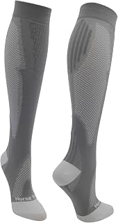 Nurse Yard Compression Socks for Nurses - Women & Men - 20-30mmHg Graduated Compression, Zero-Toe Compression, For Medical Staff, Nursing, Athletic Support Such As Running, Cycling, Hiking - 1 Pair